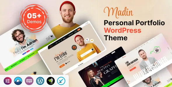 madin personal portfolio wordpress theme 1
