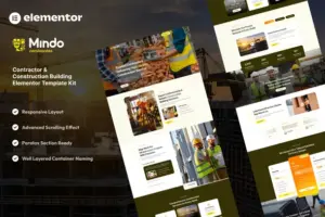 Mindo – Contractor & Construction Building Elementor Template Kit