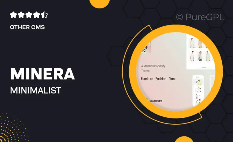 minera minimalist responsive multipurpose sections drag drop builder shopify theme