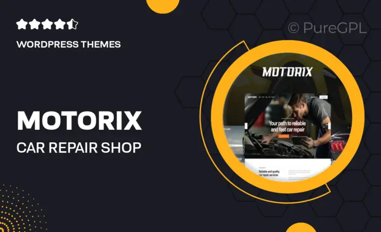 motorix car repair shop detailing wordpress theme