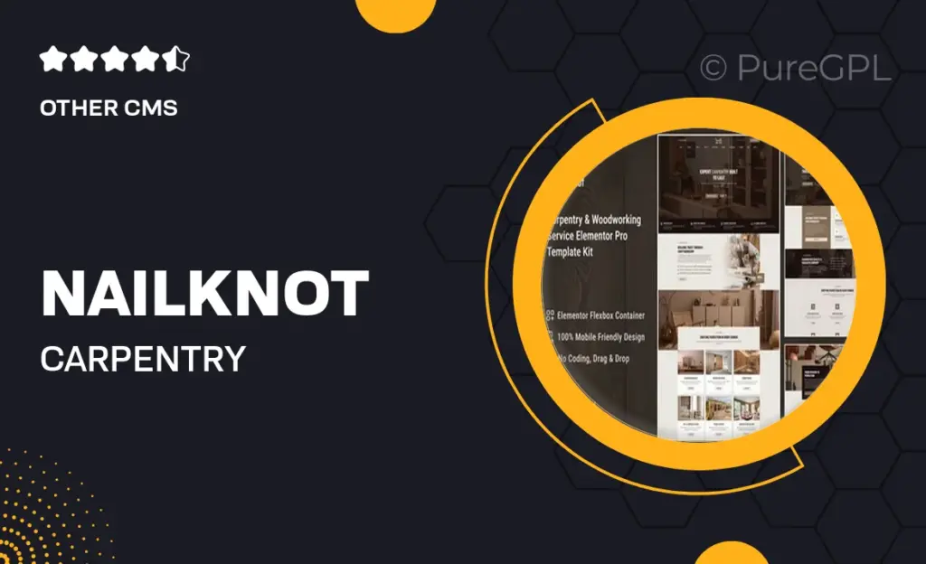 Nail&Knot – Carpentry & Woodworking Service Elementor Pro Template Kit 8 Nail&Knot – Carpentry & Woodworking Service Elementor Pro Template Kit