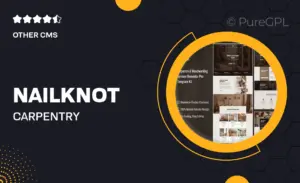 Nail&Knot – Carpentry & Woodworking Service Elementor Pro Template Kit