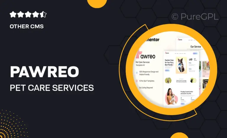 pawreo pet care services elementor template kit