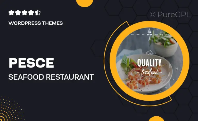 pesce seafood restaurant wordpress theme