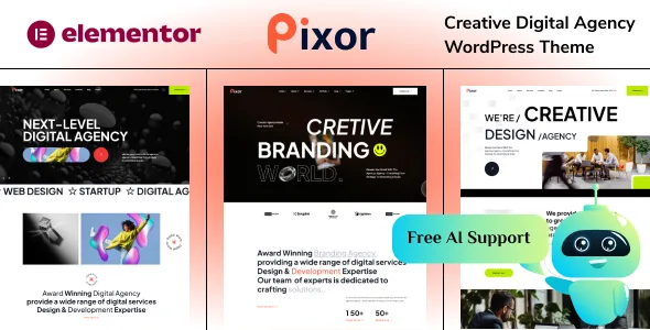 pixor creative digital agency wordpress theme 1