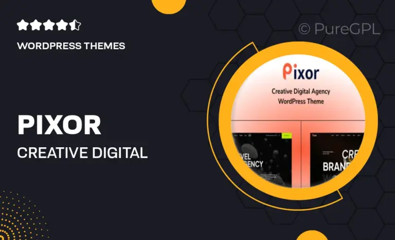 pixor creative digital agency wordpress theme