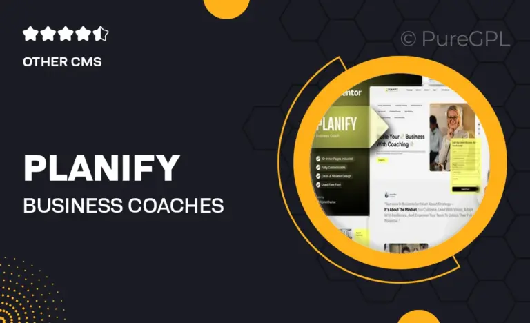 planify business coaches elementor template kit