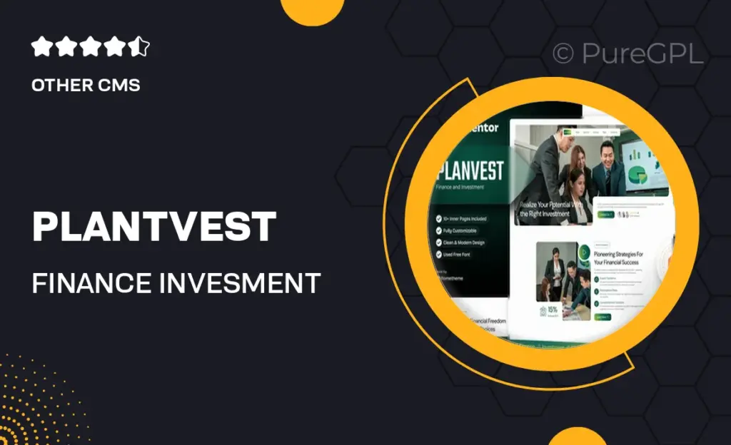 Plantvest – Finance & Invesment Elementor Template Kit 60 Plantvest – Finance & Invesment Elementor Template Kit