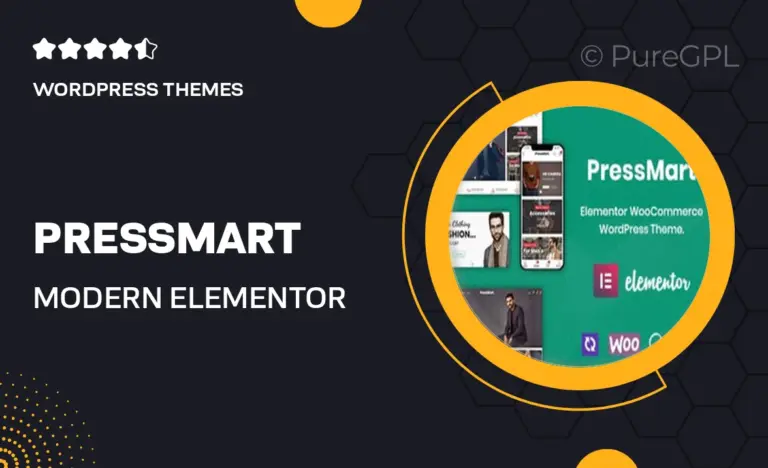 pressmart modern elementor woocommerce wordpress theme