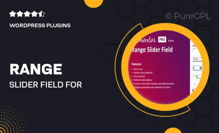 range slider field for elementor form