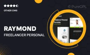 Raymond – Freelancer Personal Portofolio Elementor Template Kit