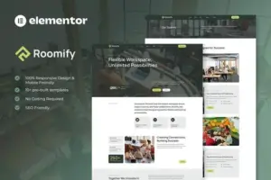 Roomify – Coworking Creative Space Elementor Template Kit