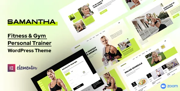 Samantha – Fitness, Gym & Personal Trainer WordPress Theme