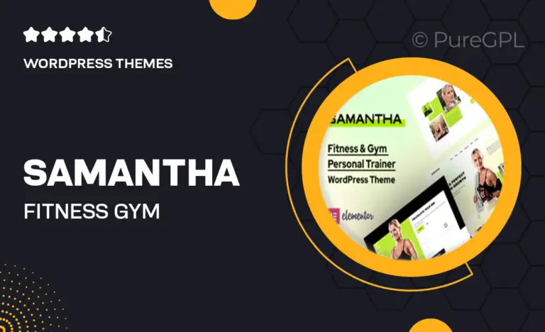 samantha fitness gym personal trainer wordpress theme