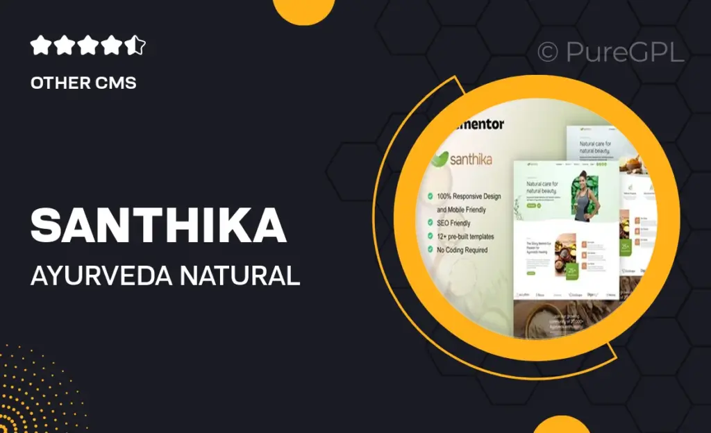 Santhika – Ayurveda & Natural Beauty Care Elementor Template Kit 48 Santhika – Ayurveda & Natural Beauty Care Elementor Template Kit