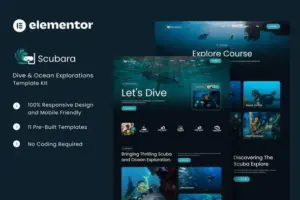 Scubara – Dive & Ocean Explorations Elementor Template Kit