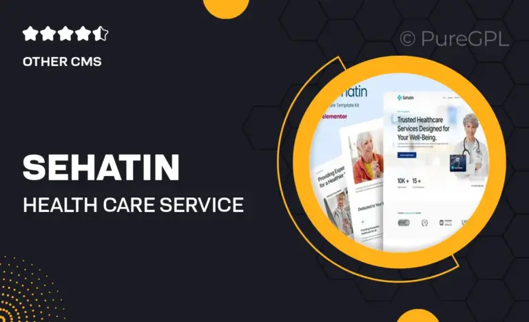 sehatin health care service elementor template kit
