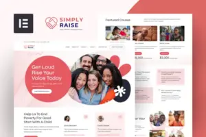 SimplyRise – Charity & Donation Elementor Template Kit