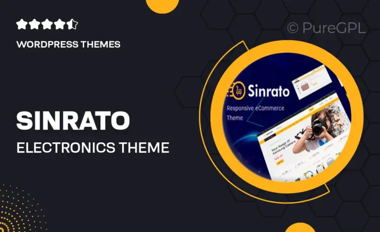 sinrato electronics theme for woocommerce wordpress