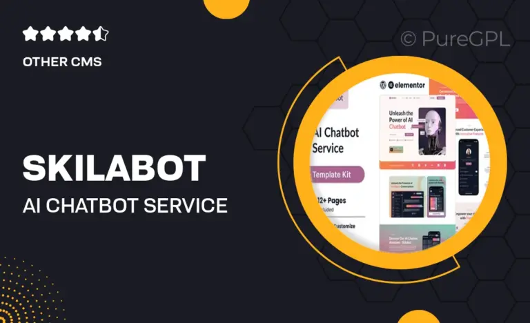 skilabot ai chatbot service elementor template kit