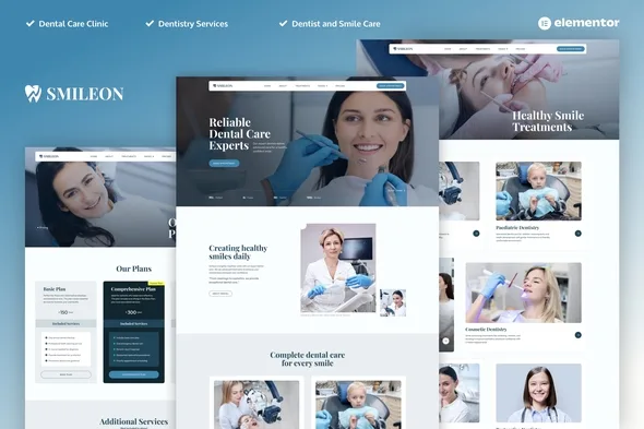smileon dentist dental clinic elementor pro template kit 1