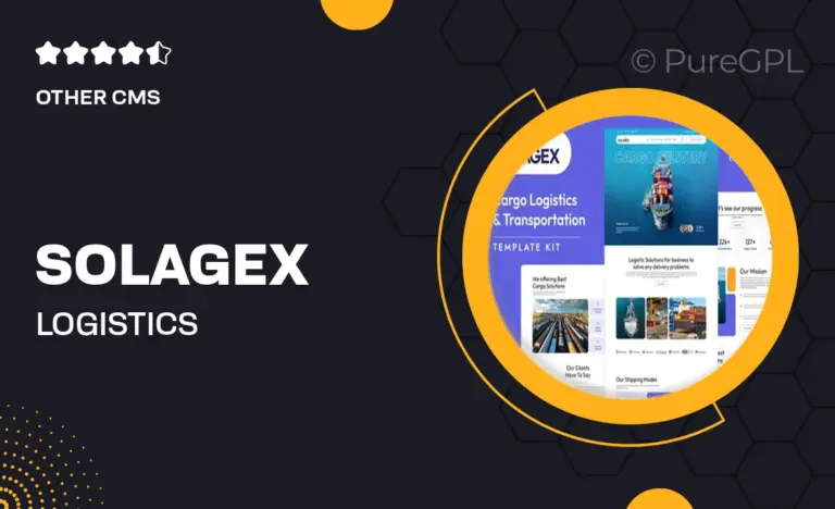 solagex logistics transportation elementor template kit