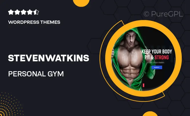 stevenwatkins personal gym trainer theme
