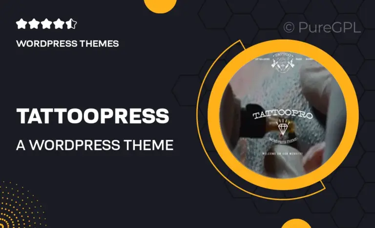 tattoopress a wordpress theme for ink artists
