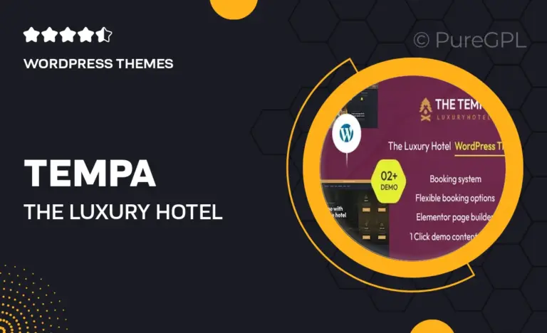 tempa the luxury hotel wordpress