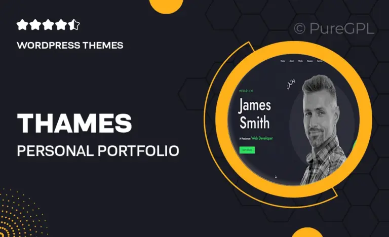 thames personal portfolio wordpress theme