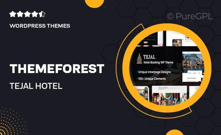 themeforest tejal hotel wordpress theme
