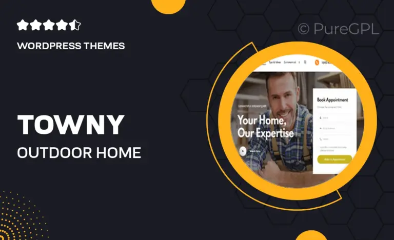 towny outdoor home services wordpress theme
