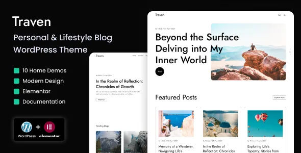 Traven – Personal & Lifestyle Blog WordPress Theme
