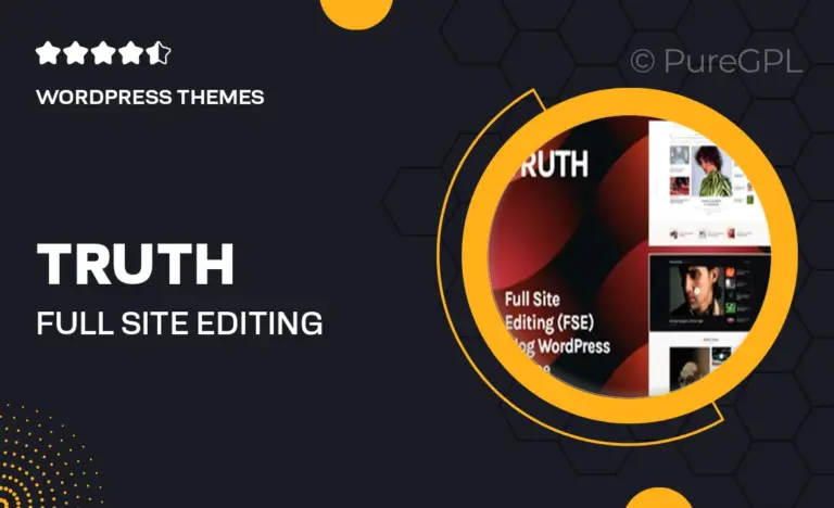 truth full site editing fse blog wordpress theme