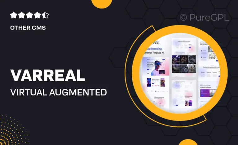 varreal virtual augmented reality engineering elementor template kit