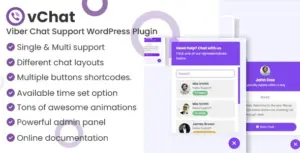 vChat – Viber Chat Support WordPress Plugin