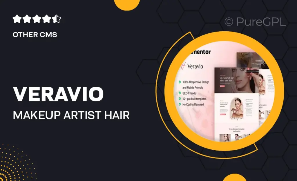 Veravio – Makeup Artist & Hair Stylist Elementor Template Kit 50 Veravio – Makeup Artist & Hair Stylist Elementor Template Kit