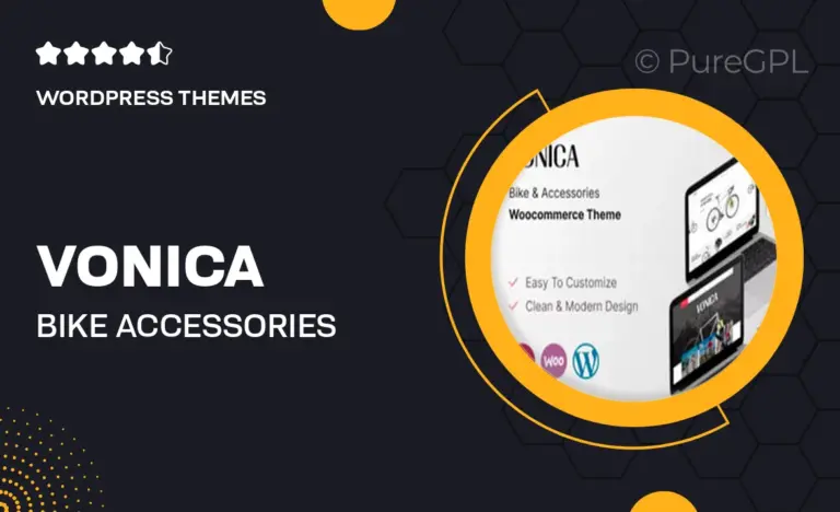 vonica bike accessories woocommerce theme