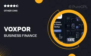 Voxpor – Business & Finance Startup Elementor Template kit