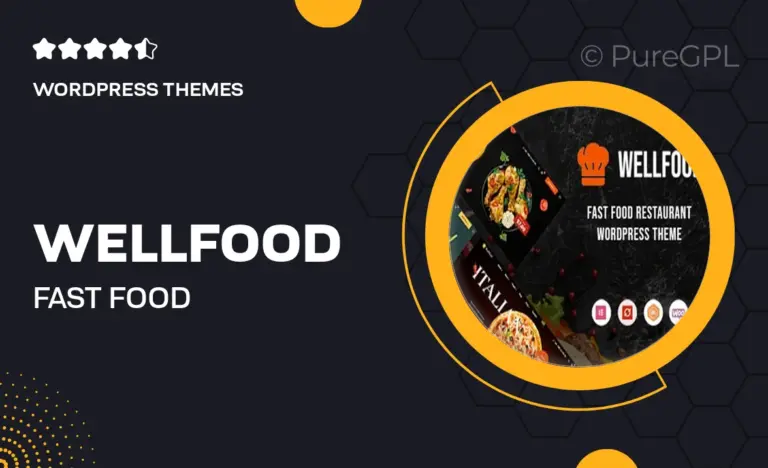 wellfood fast food restaurant wordpress theme