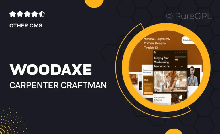 woodaxe carpenter craftman elementor template kit