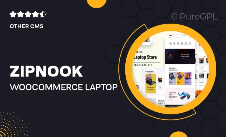 zipnook woocommerce laptop store elementor pro template kit
