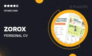 Zorox – Personal CV Elementor Pro Template Kit