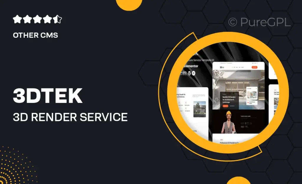 3DTek – 3D Render Service for Architecture & Landscape Elementor Kit