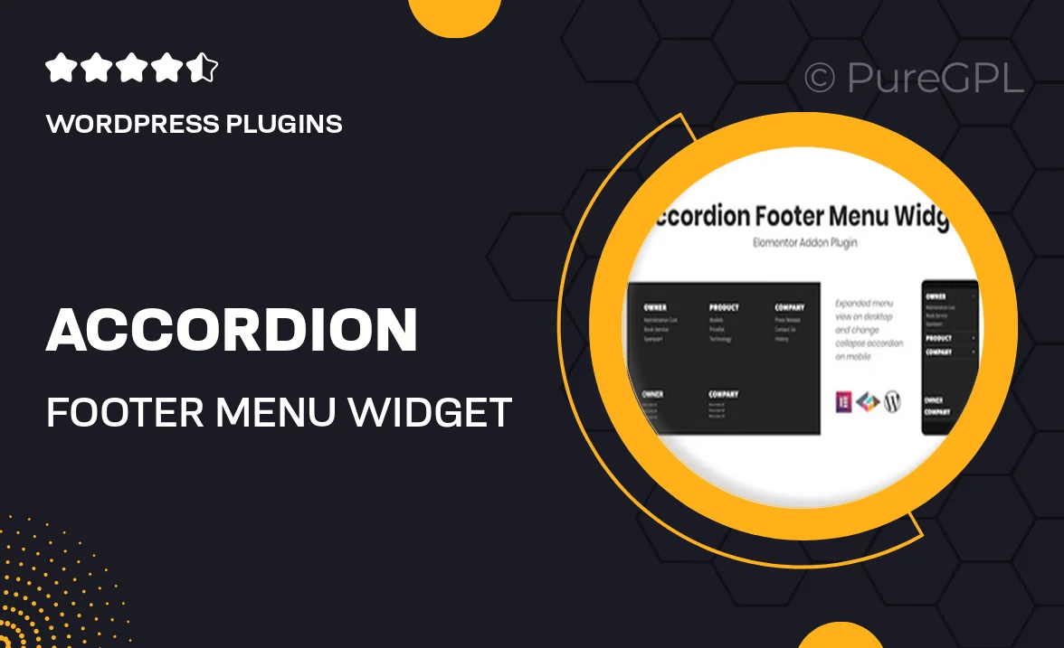 Accordion Footer Menu Widget For Elementor