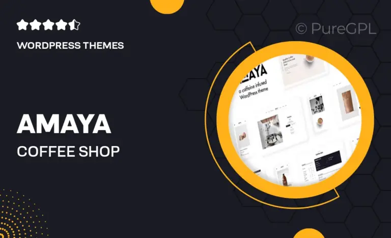 amaya coffee shop wordpress theme