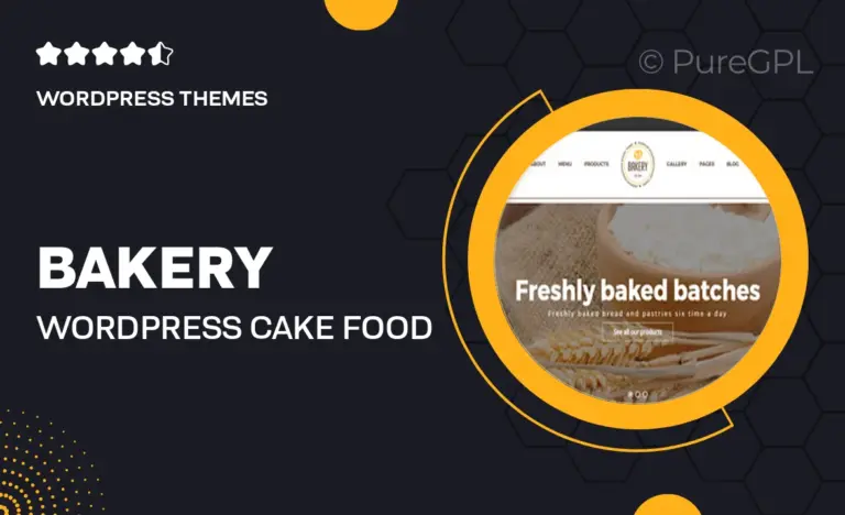 bakery wordpress cake food theme