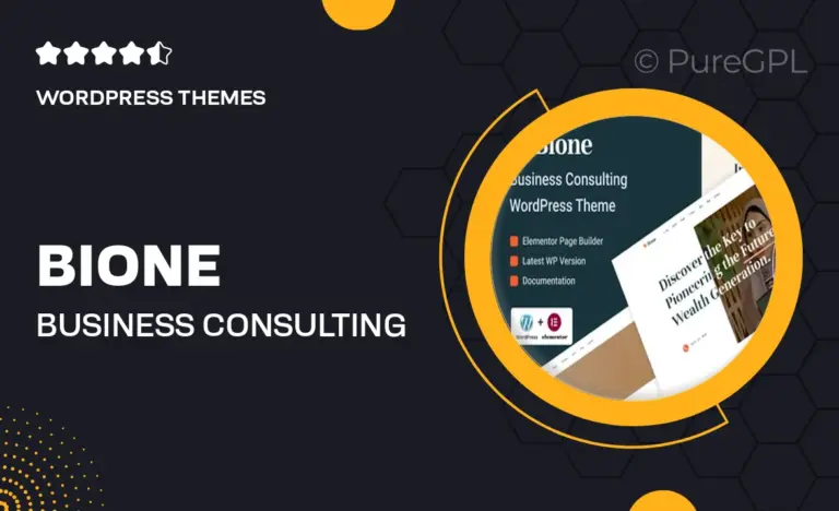 bione business consulting wordpress theme