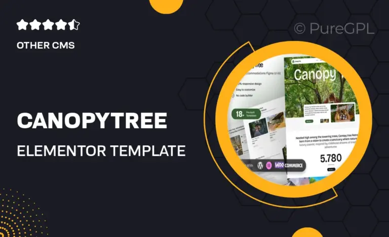 canopytree elementor template kit treehouse accommodations