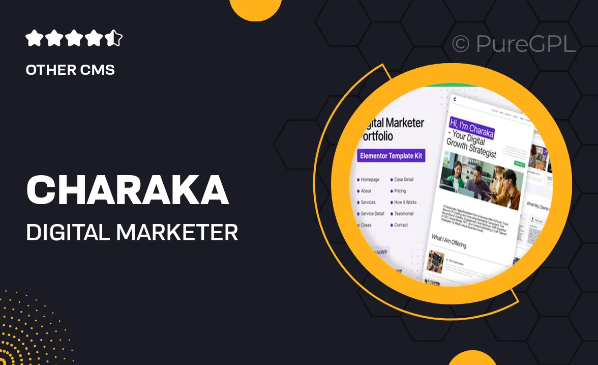 Charaka – Digital Marketer Portfolio Elementor Pro Template Kit
